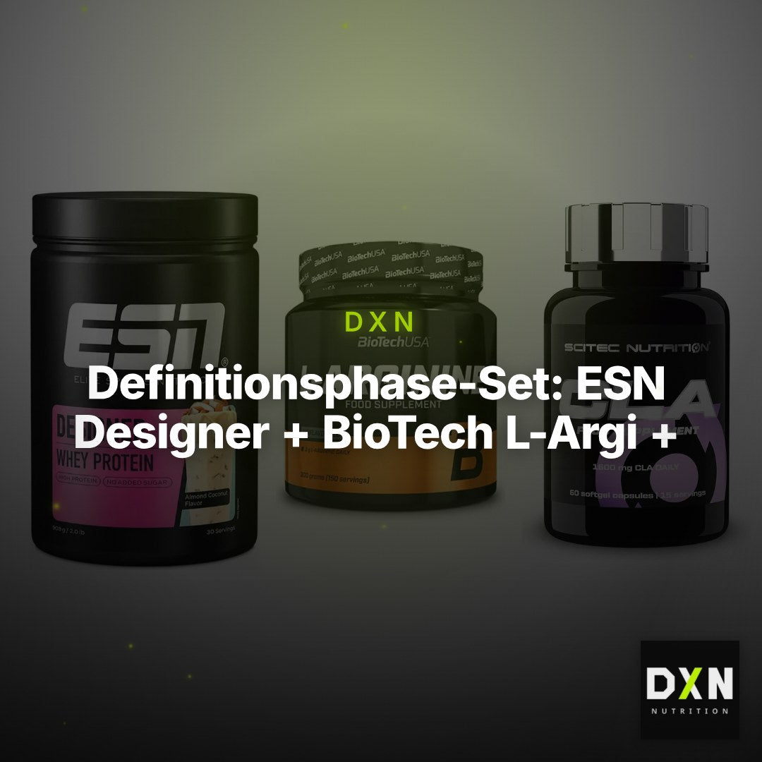 Definitionsphase-Set: ESN Designer + BioTech L-Argi + Scitec CLA – Clean Showcase Plus