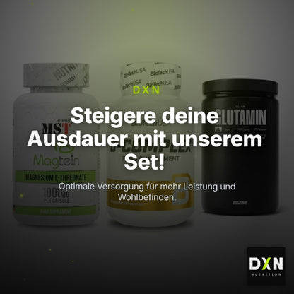Ausdauer-Set: MST Magnesium + BioTech B + Big Zone Glutami – Clean Showcase Plus