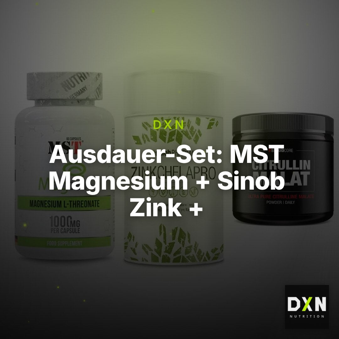 Ausdauer-Set: MST Magnesium + Sinob Zink + Sinob Core – Clean Showcase Plus