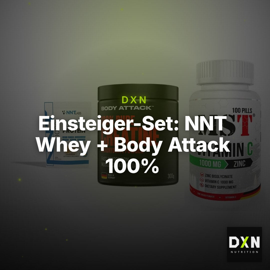 Einsteiger-Set: NNT Whey + Body Attack 100% + MST Vitamin C – Clean Showcase Plus