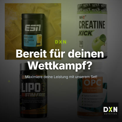 Wettkampfvorbereitung: ESN ISOCLEAR + MST Creatine + 2 weitere – Clean Showcase Plus