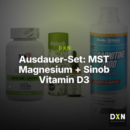 Ausdauer-Set: MST Magnesium + Sinob Vitamin D3 + Body Attack – Clean Showcase Plus