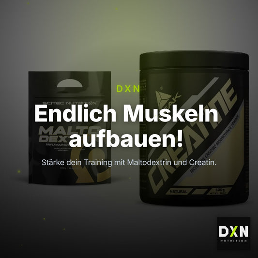 Masseaufbau-Set: Scitec Maltodextrin 2000g + Peak Creatin Powder – Clean Showcase Plus
