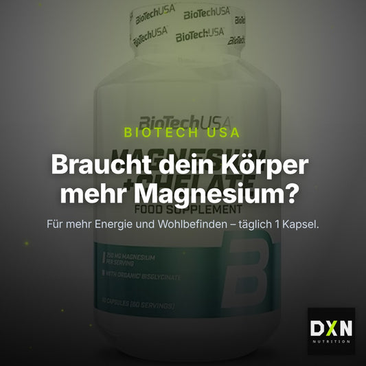 BioTech USA Magnesium + Chelate, 60 Kapseln – Clean Showcase Plus