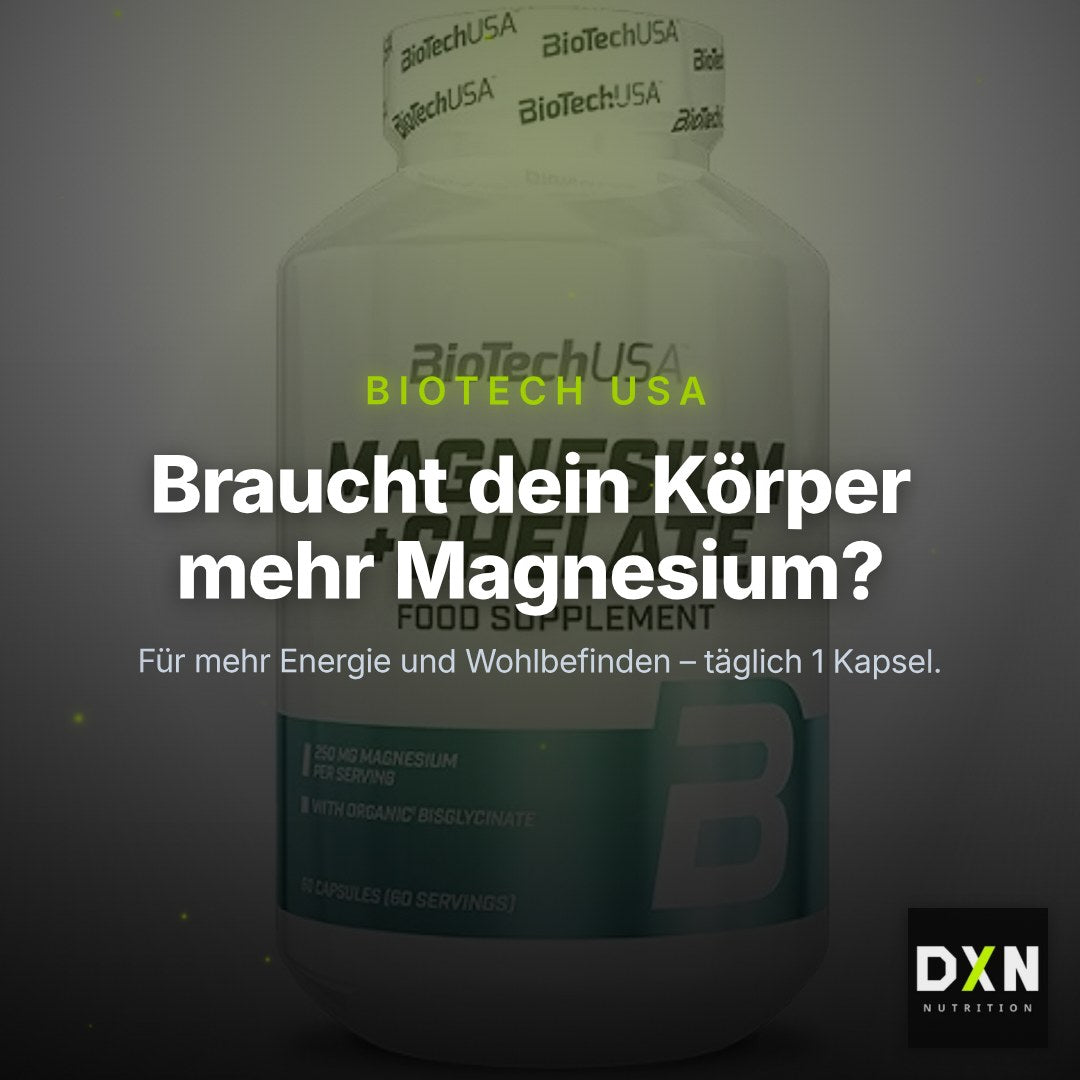 BioTech USA Magnesium + Chelate, 60 Kapseln – Clean Showcase Plus