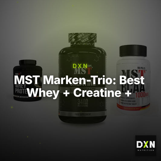 MST Marken-Trio: Best Whey + Creatine + BCAA 1000 (90 – Clean Showcase Plus