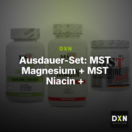 Ausdauer-Set: MST Magnesium + MST Niacin + MST Taurine – Clean Showcase Plus