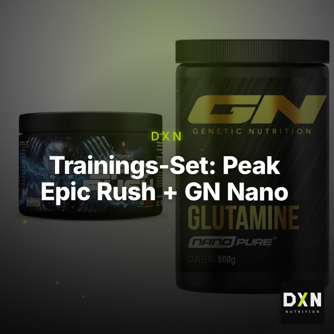 Trainings-Set: Peak Epic Rush + GN Nano Pure Glutamine – Clean Showcase Plus