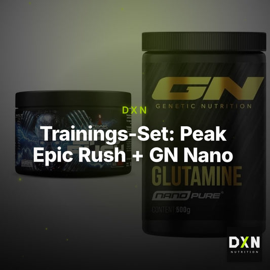 Trainings-Set: Peak Epic Rush + GN Nano Pure Glutamine – Clean Showcase Plus