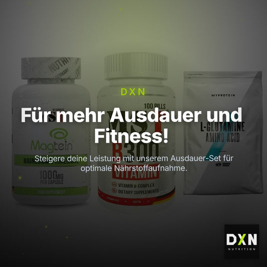 Ausdauer-Set: MST Magnesium + MST B300 B-Compl + MyProtein – Clean Showcase Plus