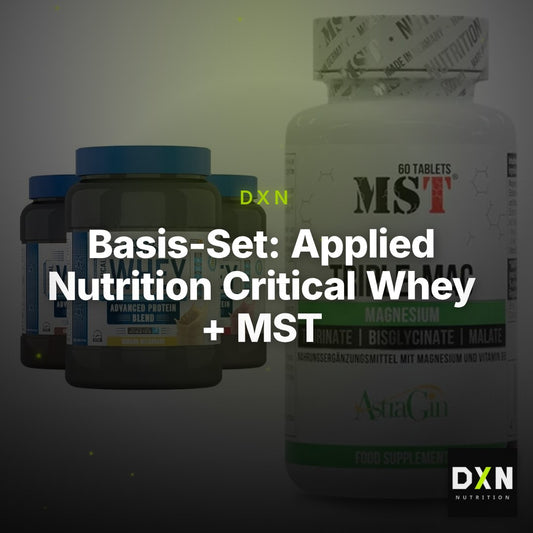 Basis-Set: Applied Nutrition Critical Whey + MST Tripple Mag – Clean Showcase Plus