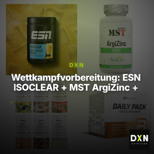Wettkampfvorbereitung: ESN ISOCLEAR + MST ArgiZinc + 2 weitere – Clean Showcase Plus