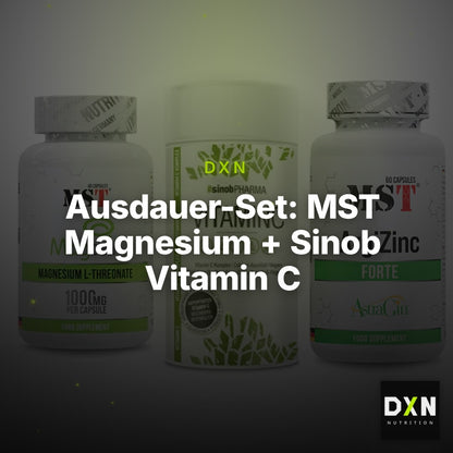 Ausdauer-Set: MST Magnesium + Sinob Vitamin C + MST ArgiZinc – Clean Showcase Plus