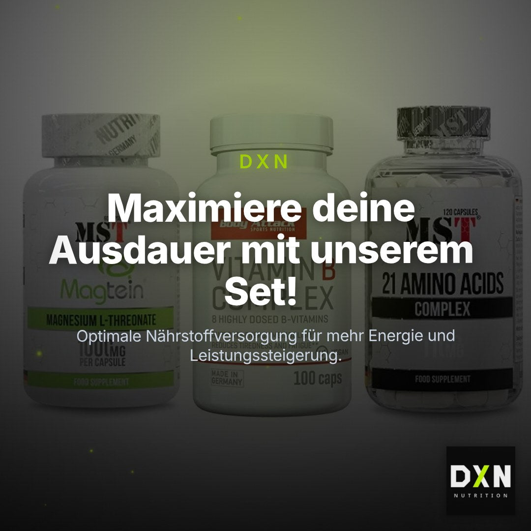 Ausdauer-Set: MST Magnesium + Body Attack + MST 21 Amino – Clean Showcase Plus