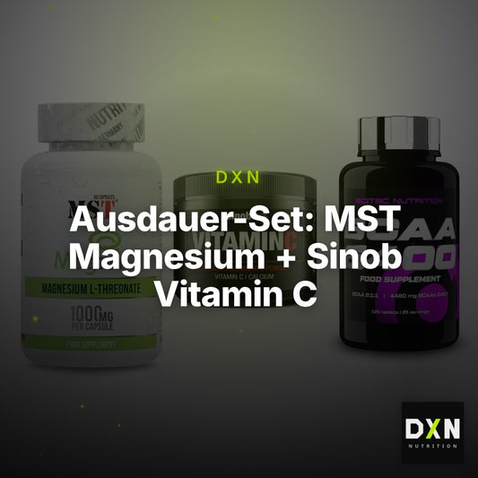 Ausdauer-Set: MST Magnesium + Sinob Vitamin C + Scitec BCAA 6400 – Clean Showcase Plus