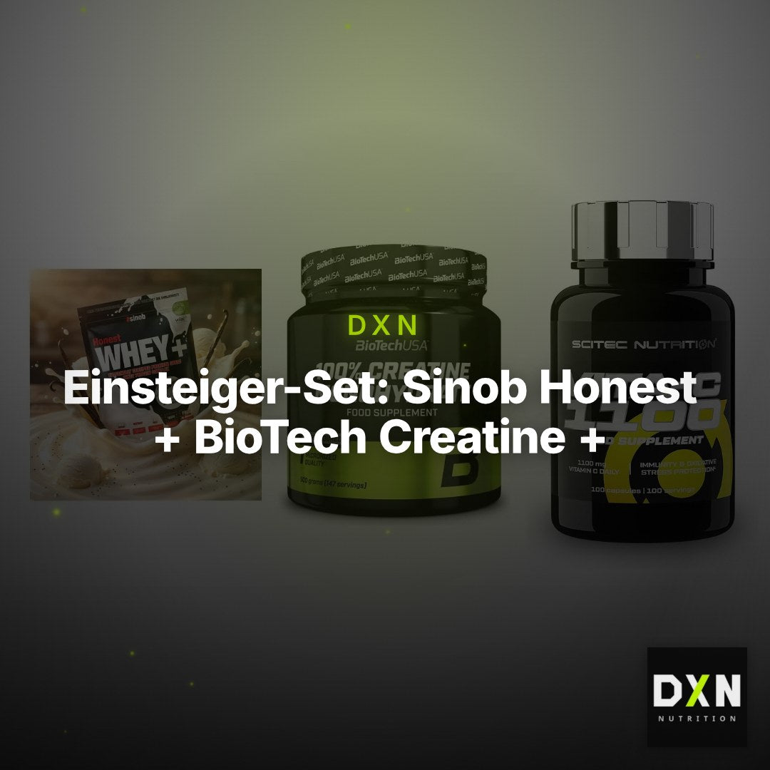 Einsteiger-Set: Sinob Honest + BioTech Creatine + Scitec Vitamin C – Clean Showcase Plus