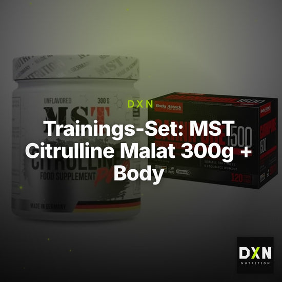 Trainings-Set: MST Citrulline Malat 300g + Body Attack Carnipure 1500 – Clean Showcase Plus