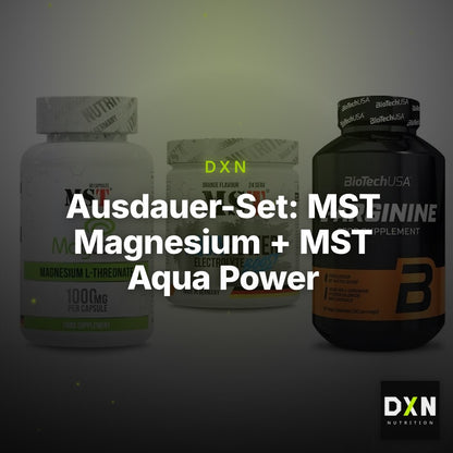 Ausdauer-Set: MST Magnesium + MST Aqua Power + BioTech L-Argini – Clean Showcase Plus