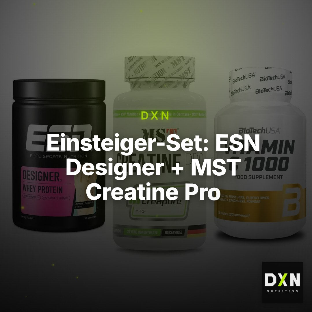 Einsteiger-Set: ESN Designer + MST Creatine Pro + BioTech Vitamin – Clean Showcase Plus