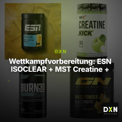 Wettkampfvorbereitung: ESN ISOCLEAR + MST Creatine + 2 weitere – Clean Showcase Plus