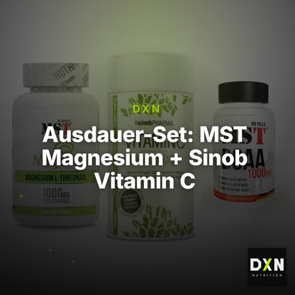 Ausdauer-Set: MST Magnesium + Sinob Vitamin C + MST BCAA 1000 – Clean Showcase Plus
