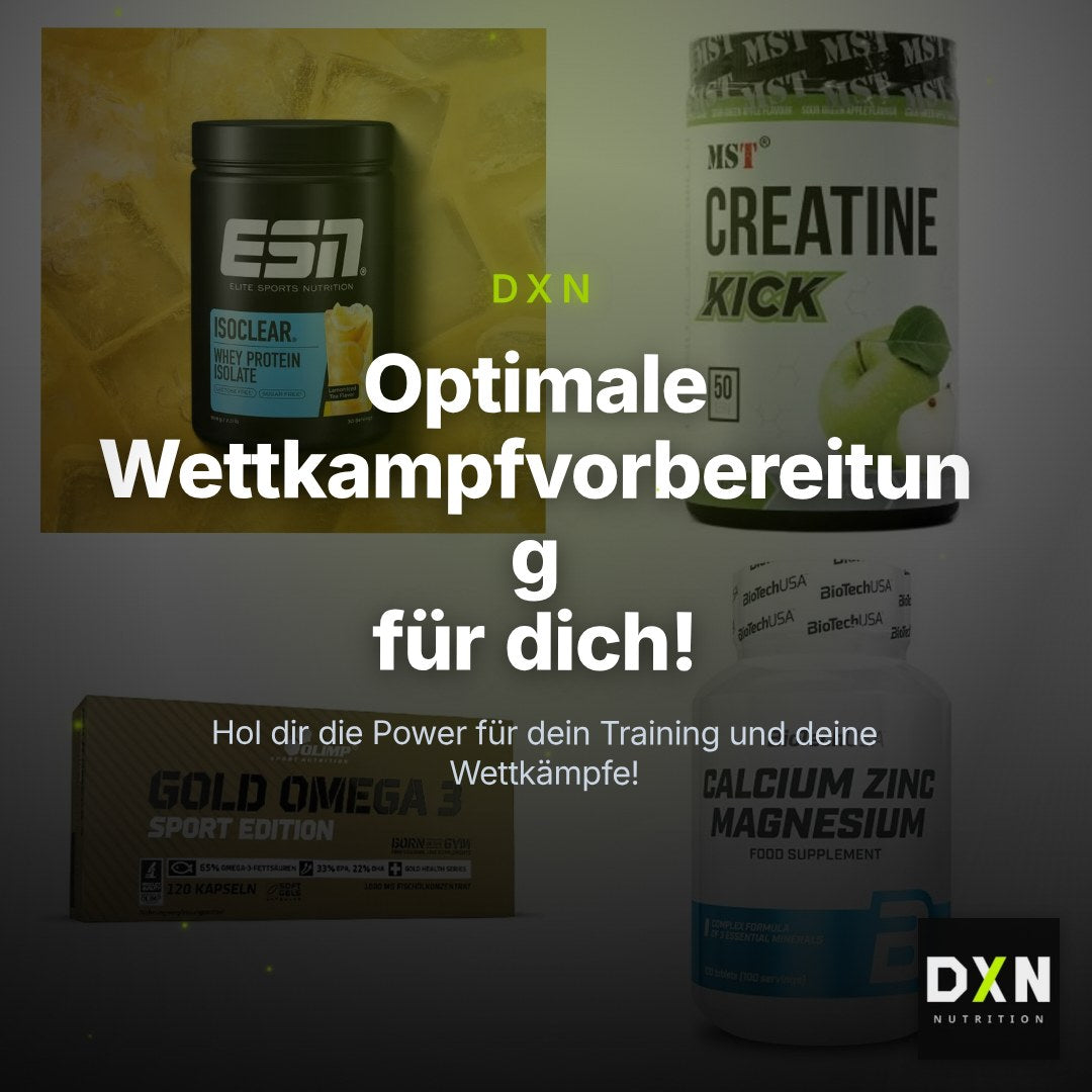 Wettkampfvorbereitung: ESN ISOCLEAR + MST Creatine + 2 weitere – Clean Showcase Plus