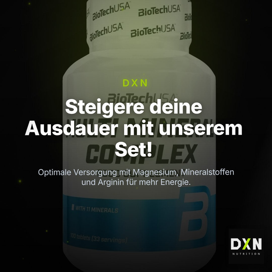 Ausdauer-Set: MST Magnesium + BioTech Multi + NNT Arginin – Clean Showcase Plus