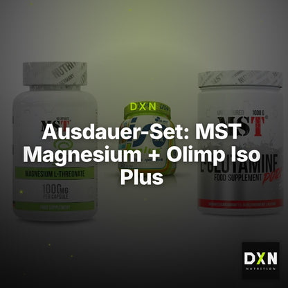 Ausdauer-Set: MST Magnesium + Olimp Iso Plus + MST Glutamine – Clean Showcase Plus
