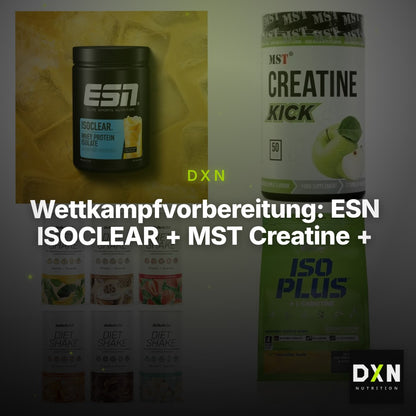 Wettkampfvorbereitung: ESN ISOCLEAR + MST Creatine + 2 weitere – Clean Showcase Plus
