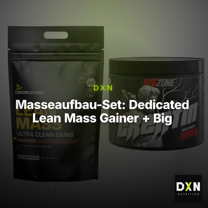 Masseaufbau-Set: Dedicated Lean Mass Gainer + Big Zone Creatin – Clean Showcase Plus