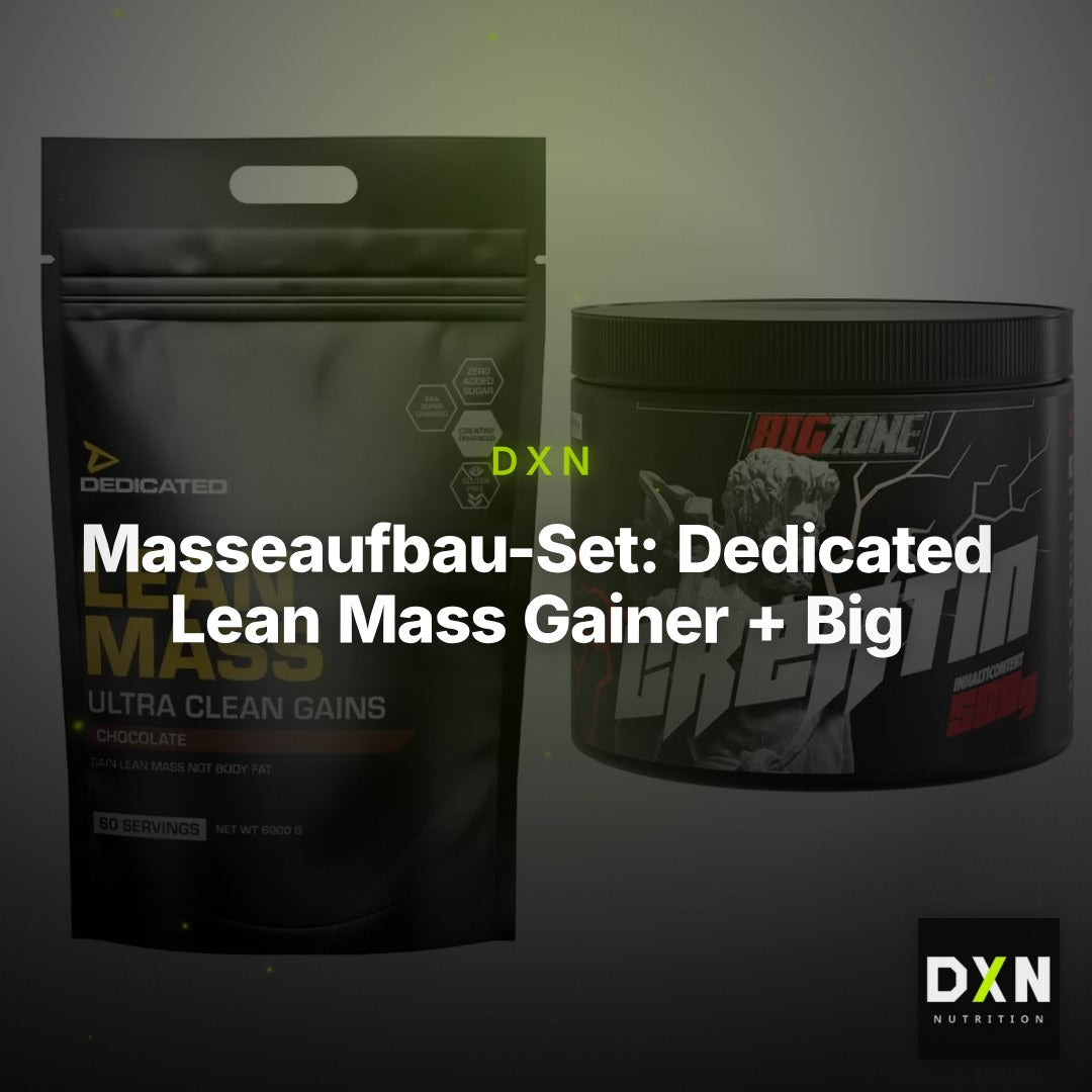 Masseaufbau-Set: Dedicated Lean Mass Gainer + Big Zone Creatin – Clean Showcase Plus