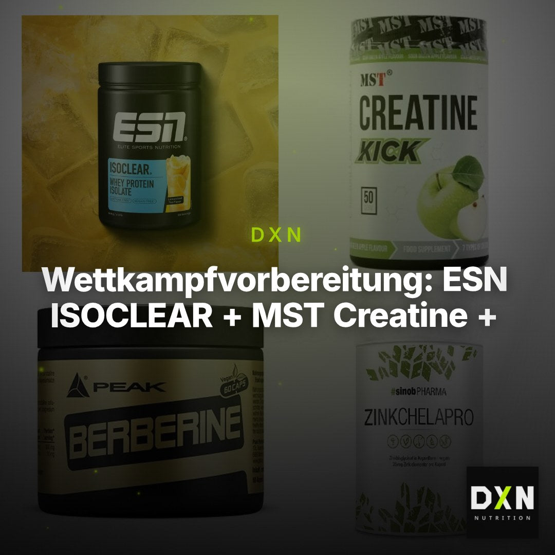 Wettkampfvorbereitung: ESN ISOCLEAR + MST Creatine + 2 weitere – Clean Showcase Plus