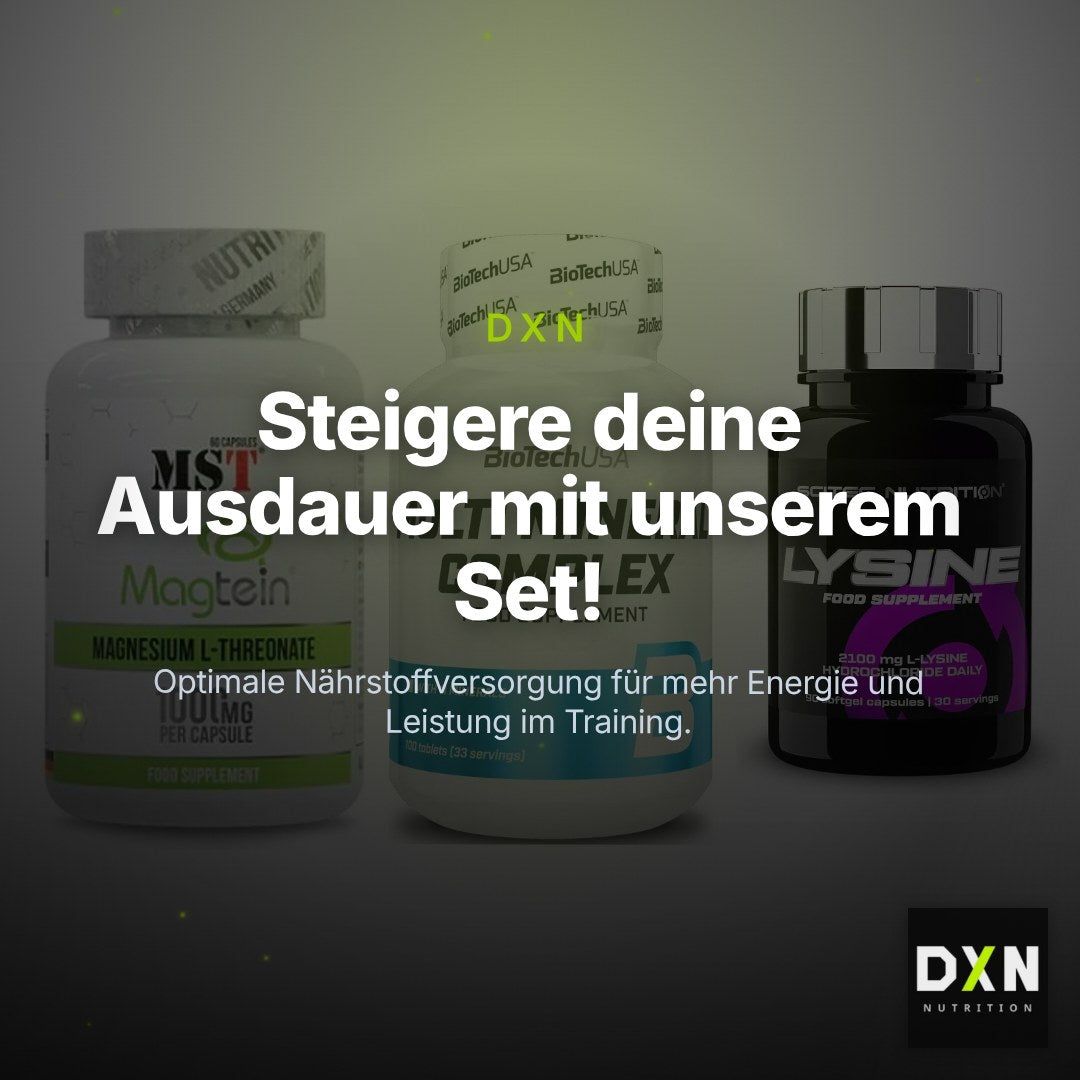 Ausdauer-Set: MST Magnesium + BioTech Multi + Scitec Lysine – Clean Showcase Plus