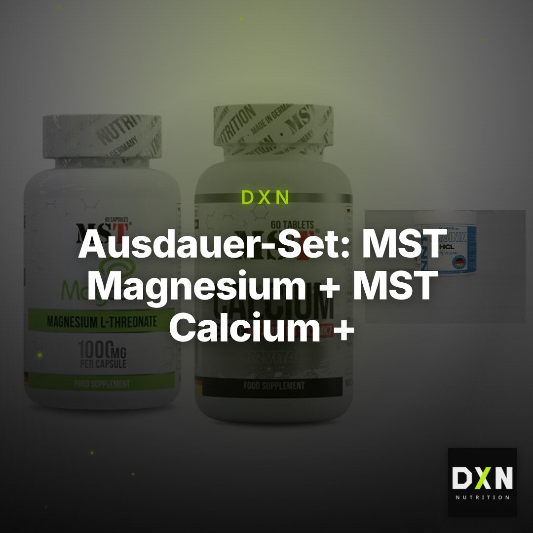 Ausdauer-Set: MST Magnesium + MST Calcium + NNT Arginin – Clean Showcase Plus