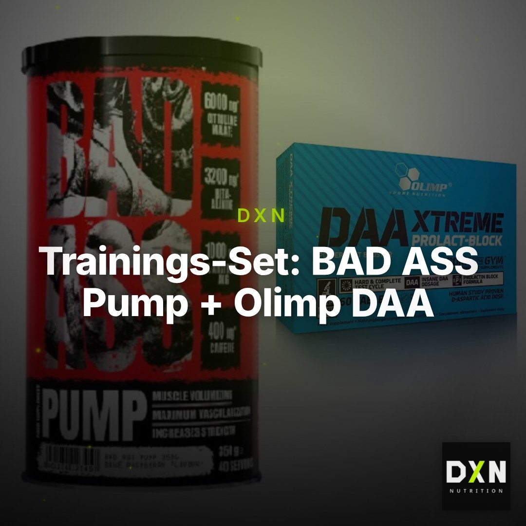 Trainings-Set: BAD ASS Pump + Olimp DAA Xtreme – Clean Showcase Plus