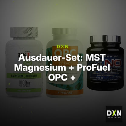 Ausdauer-Set: MST Magnesium + ProFuel OPC + Scitec Ami-NO – Clean Showcase Plus