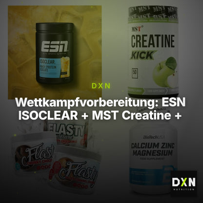 Wettkampfvorbereitung: ESN ISOCLEAR + MST Creatine + 2 weitere – Clean Showcase Plus