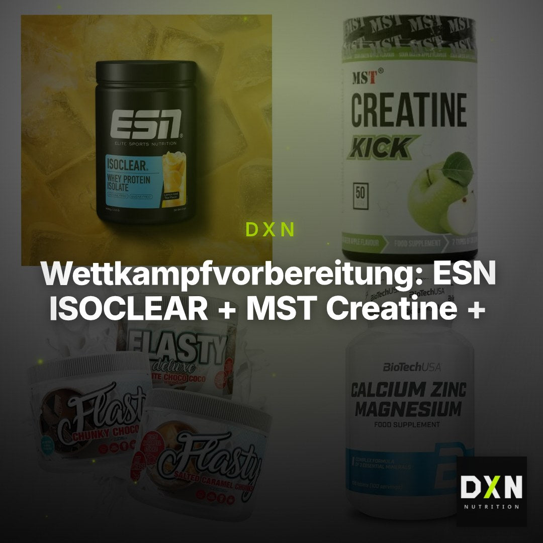 Wettkampfvorbereitung: ESN ISOCLEAR + MST Creatine + 2 weitere – Clean Showcase Plus