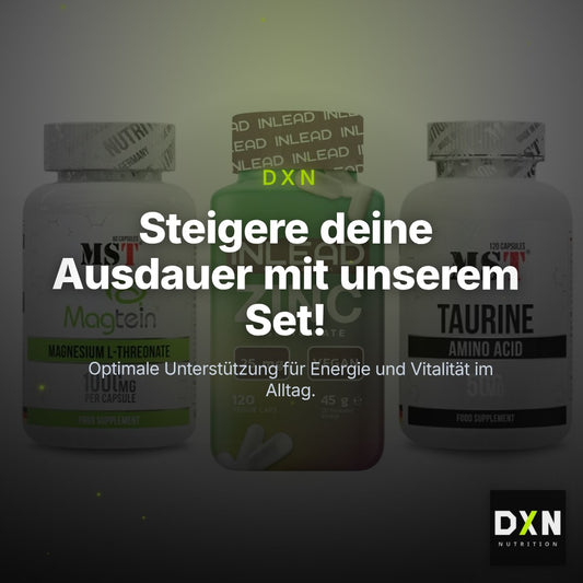 Ausdauer-Set: MST Magnesium + INLEAD Zink + MST Taurine – Clean Showcase Plus