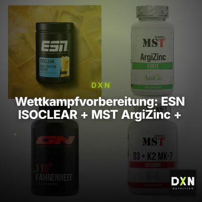 Wettkampfvorbereitung: ESN ISOCLEAR + MST ArgiZinc + 2 weitere – Clean Showcase Plus