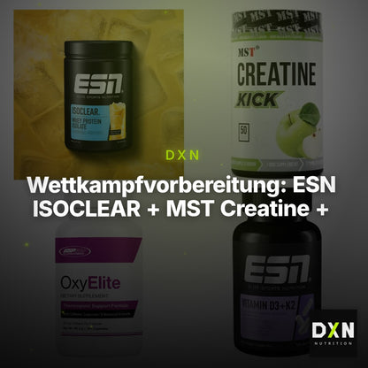 Wettkampfvorbereitung: ESN ISOCLEAR + MST Creatine + 2 weitere – Clean Showcase Plus