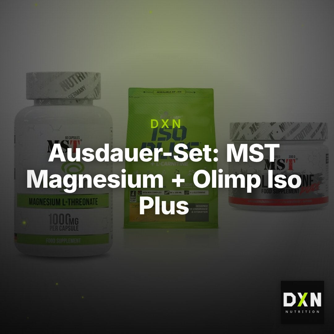 Ausdauer-Set: MST Magnesium + Olimp Iso Plus + MST Glutamine – Clean Showcase Plus