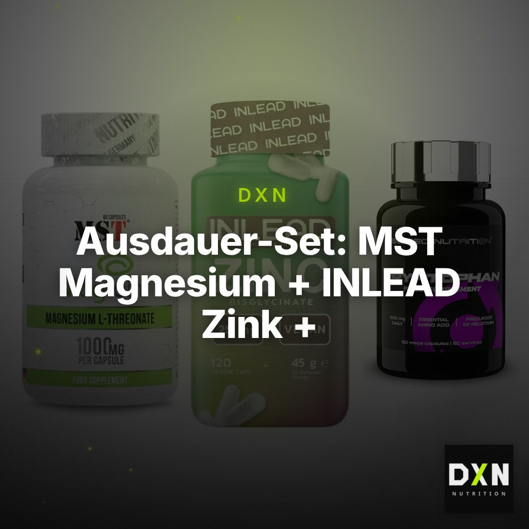 Ausdauer-Set: MST Magnesium + INLEAD Zink + Scitec Tryptopha – Clean Showcase Plus