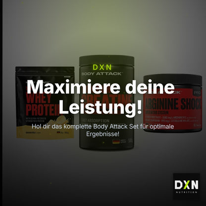 Body Attack Marken-Trio: Attack 100% Whey Protein + 2 weitere – Clean Showcase Plus