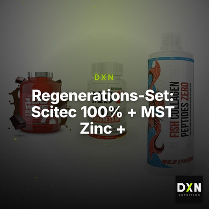 Regenerations-Set: Scitec 100% + MST Zinc + MST Fish – Clean Showcase Plus