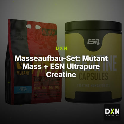 Masseaufbau-Set: Mutant Mass + ESN Ultrapure Creatine – Clean Showcase Plus
