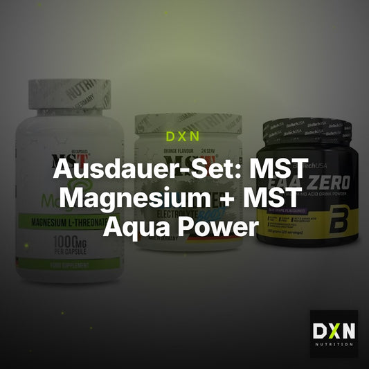 Ausdauer-Set: MST Magnesium + MST Aqua Power + BioTech EAA Zero – Clean Showcase Plus