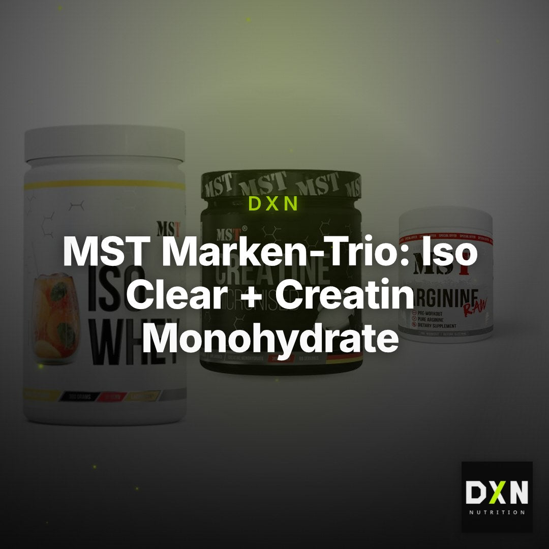 MST Marken-Trio: Iso Clear + Creatin Monohydrate + Arginine RAW – Clean Showcase Plus