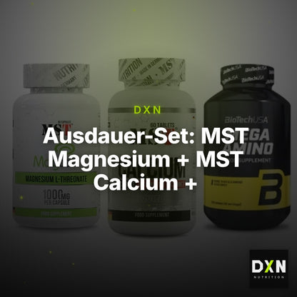Ausdauer-Set: MST Magnesium + MST Calcium + BioTech Mega – Clean Showcase Plus