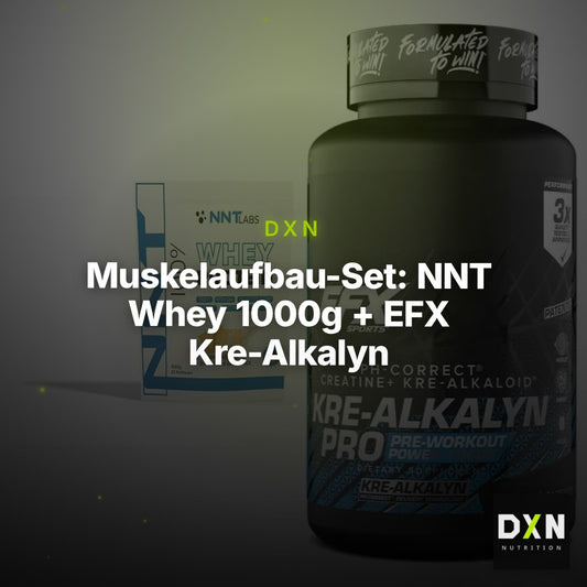 Muskelaufbau-Set: NNT Whey 1000g + EFX Kre-Alkalyn PRO – Clean Showcase Plus